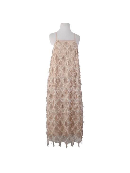 Hayden Dresses & Skirts - Hayden Dress Sz S Tan Gold Sequin Lined Pockets 100% Polyester Dress